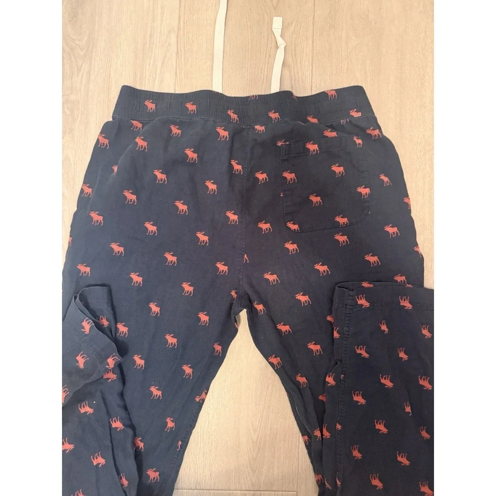 Abercrombie & Fitch Y2K Moose Print Lounge Pants Mens Size Medium Sleepwear